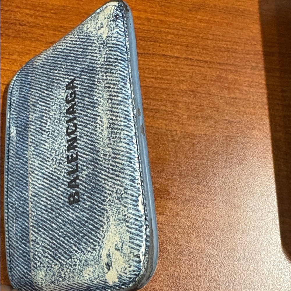Balenciaga Blue Denim leather Card Holder - Picture 11 of 11